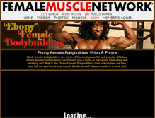 Tablet Screenshot of ebonyfemalebodybuilders.com